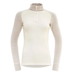 Lupetto Duo Active Zip Neck raw white donna