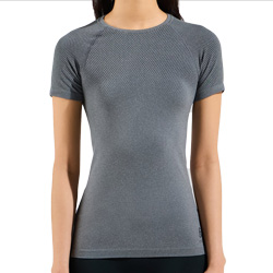 Maglia Performance Light Base SS grey melange donna